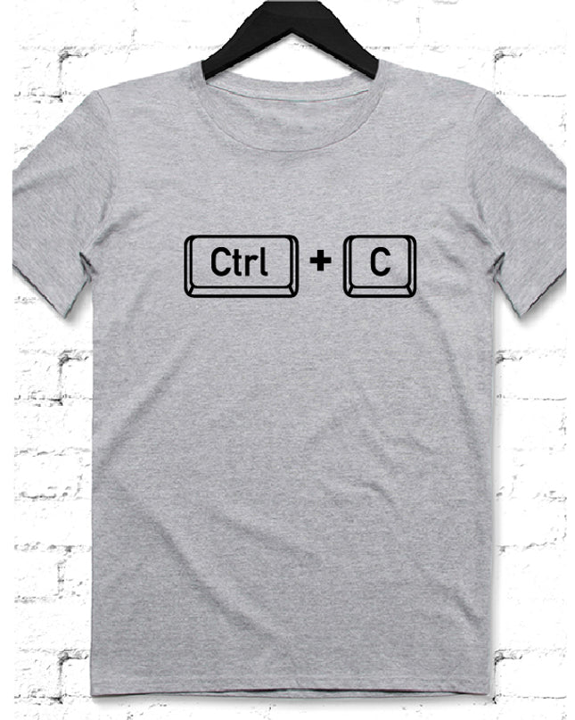 Ctrl C gri tshirt - basmatik.com