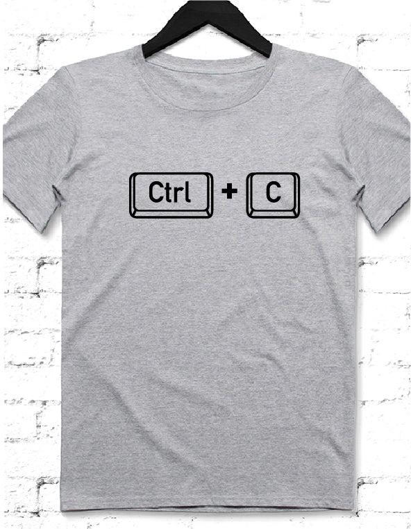 Ctrl C gri tshirt - basmatik.com