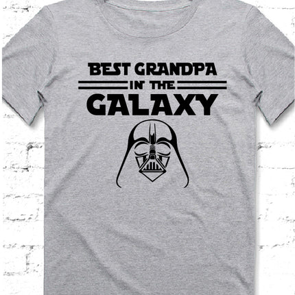 Galaxy Dad gri tshirt - basmatik.com