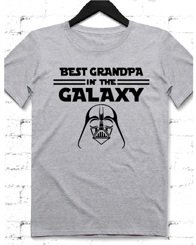 Galaxy Dad gri tshirt - basmatik.com