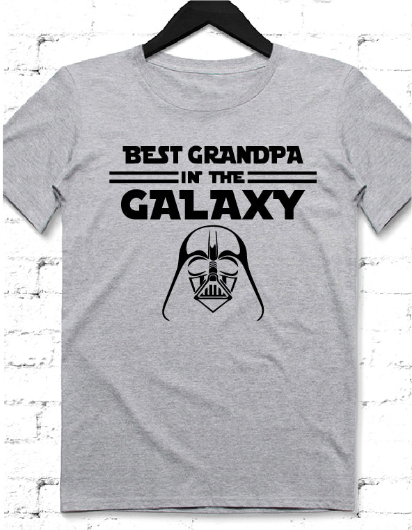 Galaxy Dad gri tshirt - basmatik.com