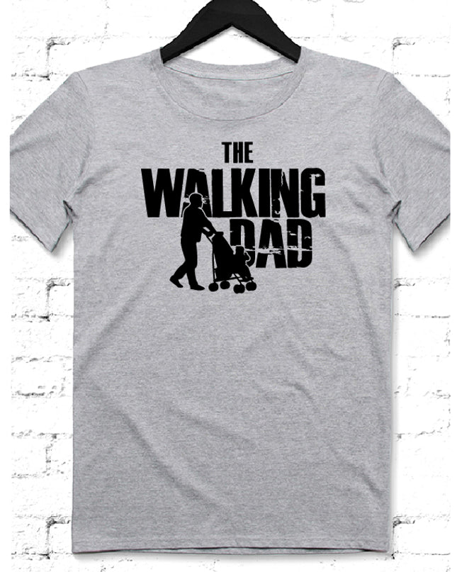 Walking Dad gri tshirt - basmatik.com