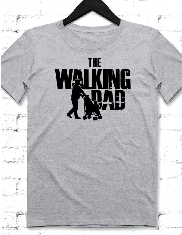 Walking Dad gri tshirt - basmatik.com
