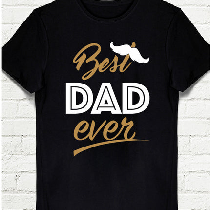Best dad ever siyah tshirt - basmatik.com