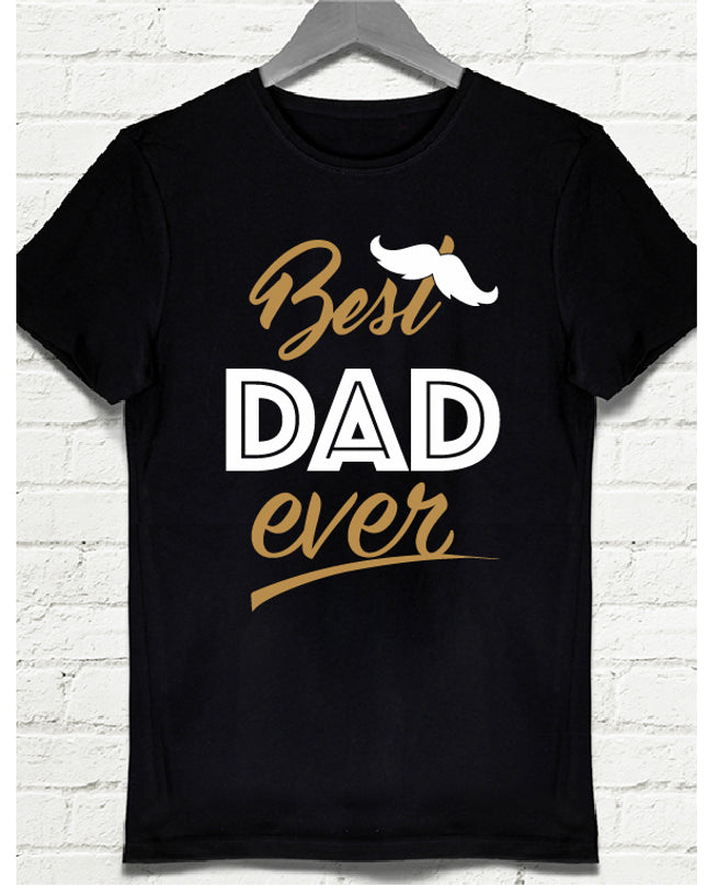 Best dad ever siyah tshirt - basmatik.com