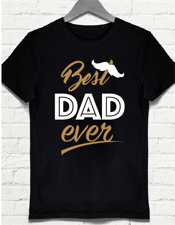 Best dad ever siyah tshirt - basmatik.com
