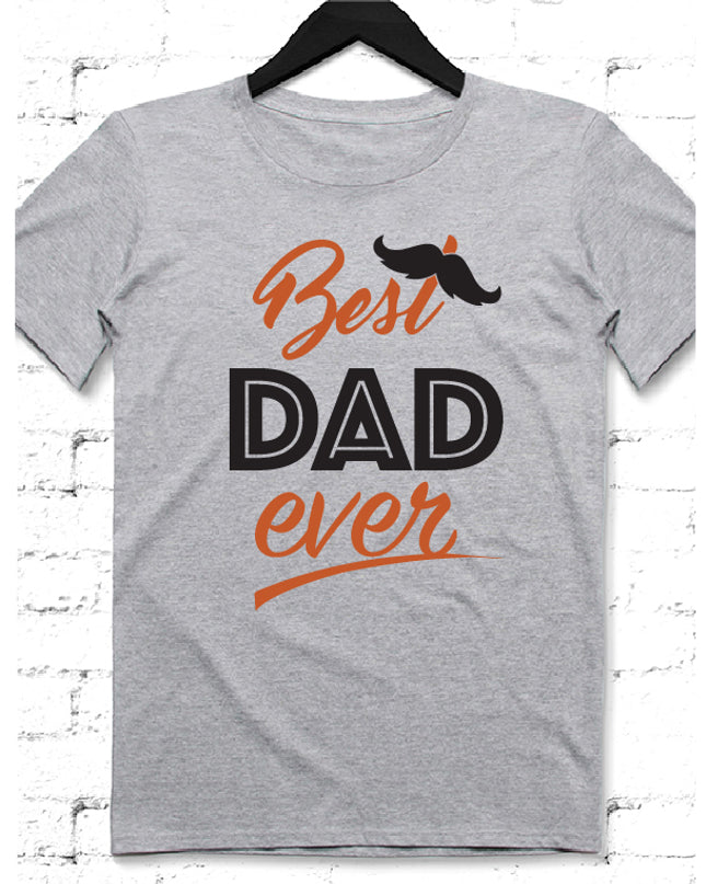 Best dad ever gri tshirt - basmatik.com