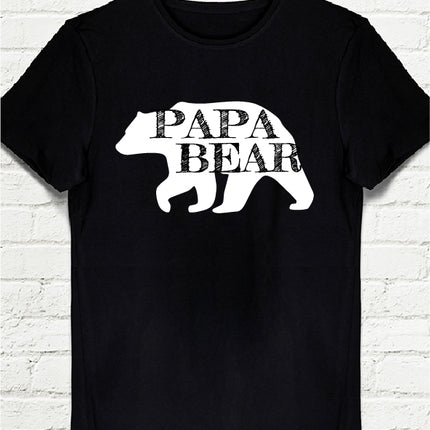 Papa Bear siyah tshirt - basmatik.com
