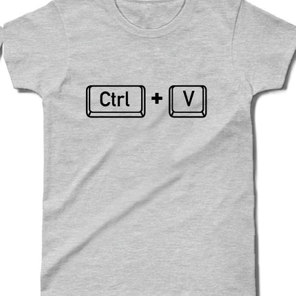 Ctrl V gri çocuk tişört - basmatik.com