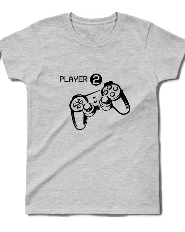 Player 2 gri çocuk tişört - basmatik.com