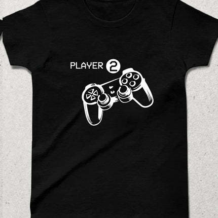 Player 2 siyah çocuk tişört - basmatik.com