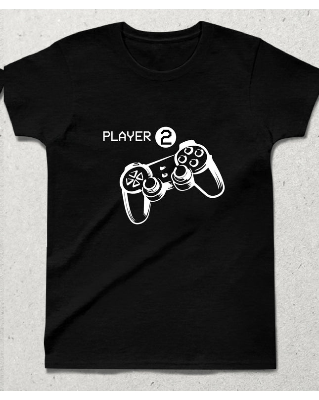 Player 2 siyah çocuk tişört - basmatik.com