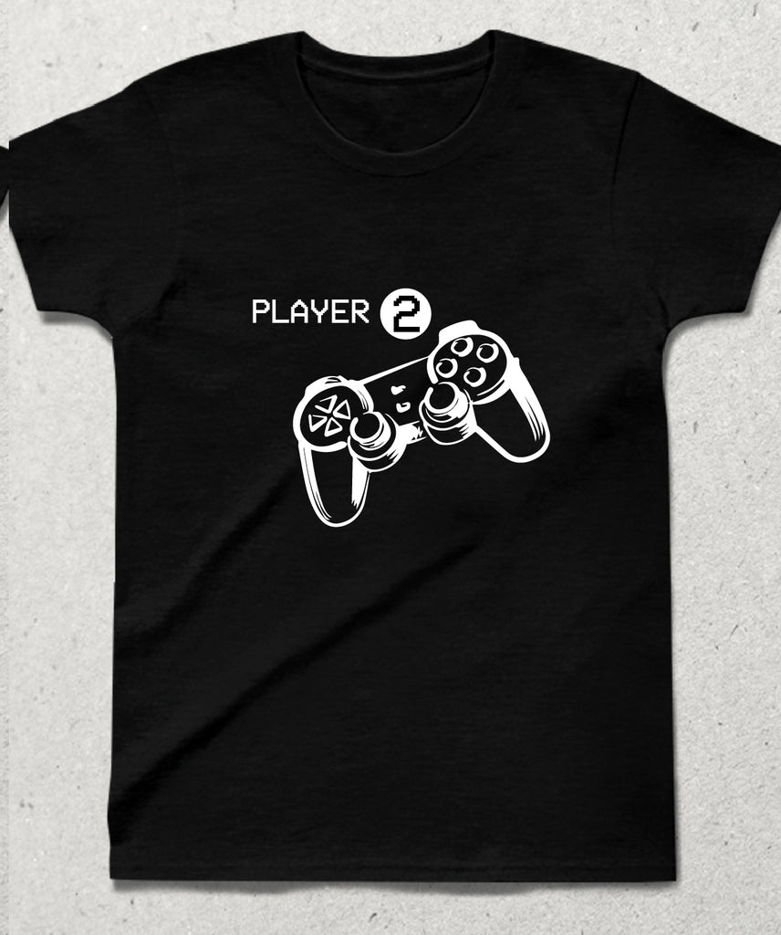 Player 2 siyah çocuk tişört - basmatik.com
