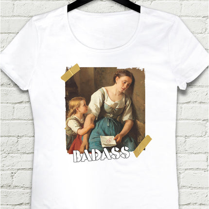 Badass Beyaz Tişört - basmatik.com