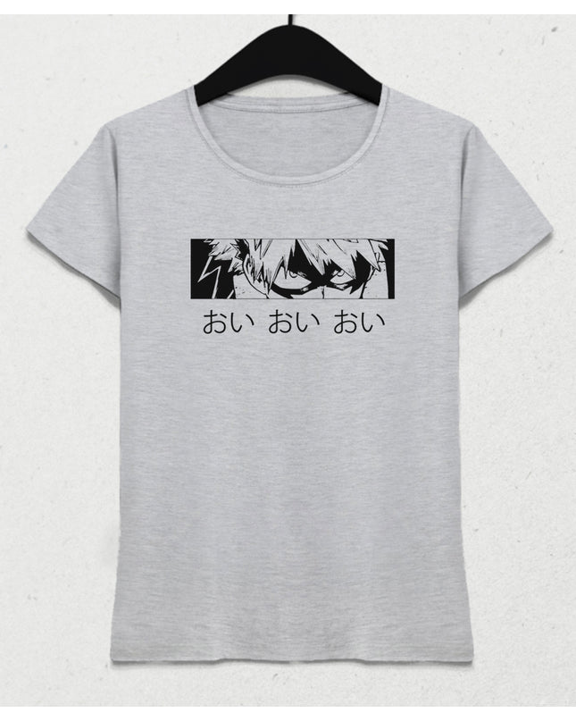 bakugo oi oi oi kadın tişört - basmatik.com