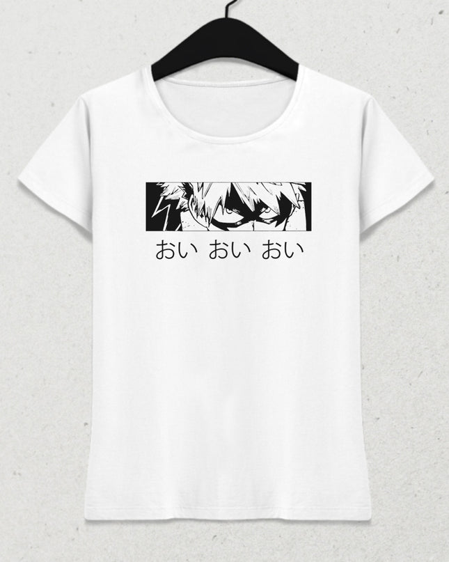 bakugo oi oi oi kadın tişört - basmatik.com