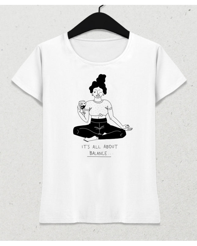 Balance yoga tişört - basmatik.com