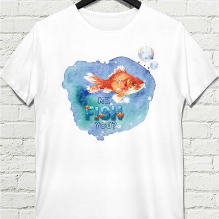 Fish Beyaz Tişört - basmatik.com