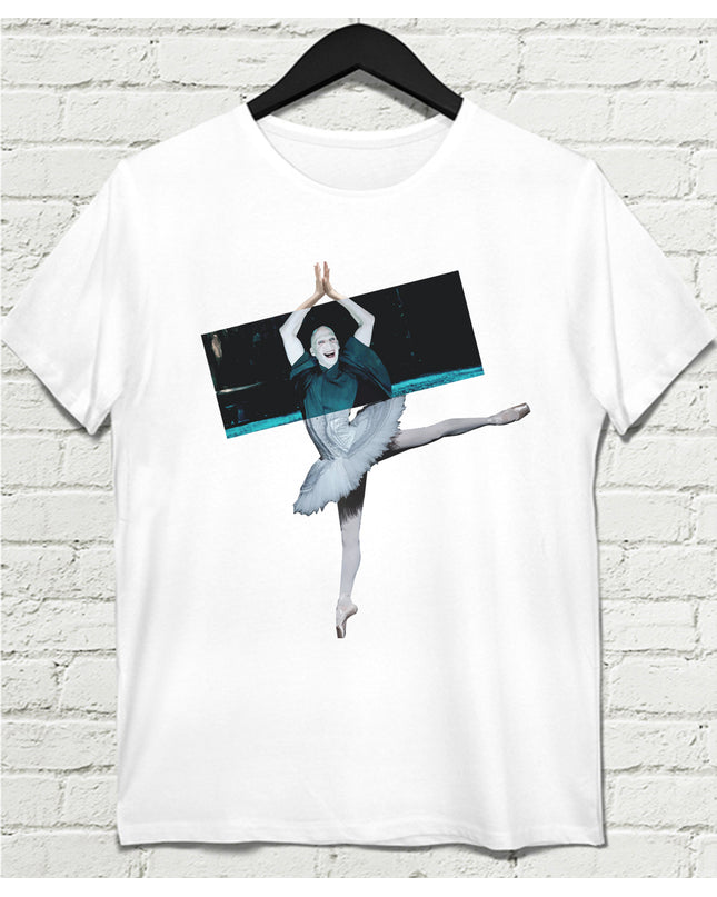 Balerin Voldi Beyaz Tişört - basmatik.com