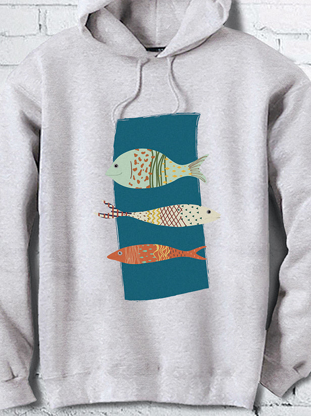 Balık Haller gri sweatshirt - basmatik.com