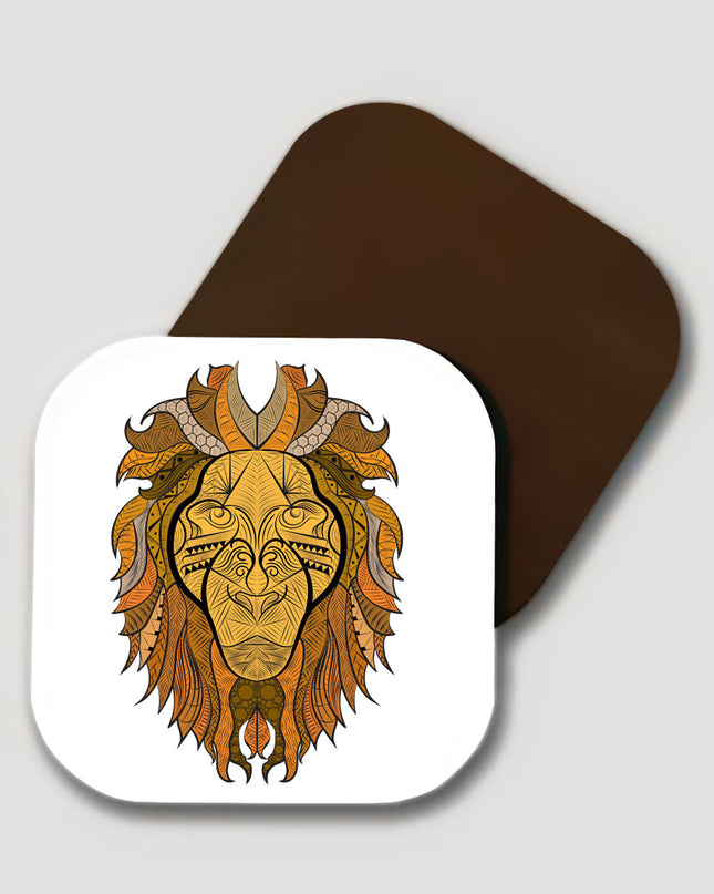 Ornate Lion bardak altlığı - basmatik.com