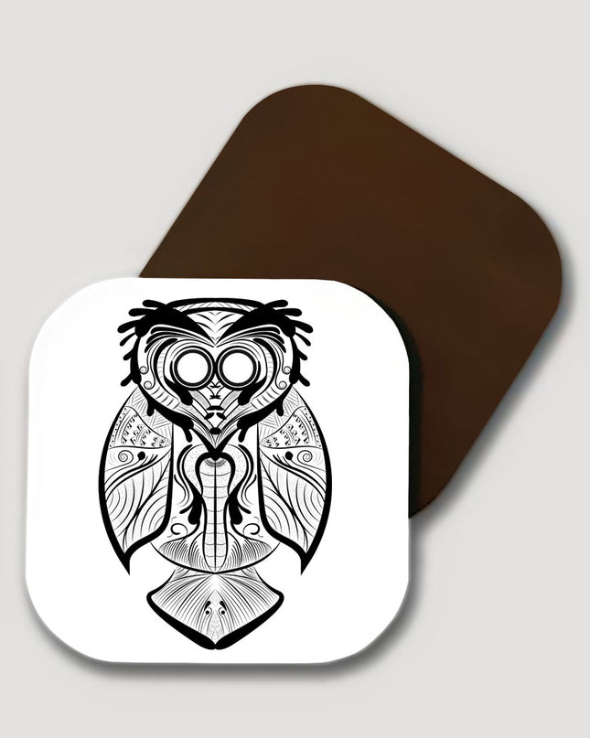 Ornate Owl bardak altlığı - basmatik.com