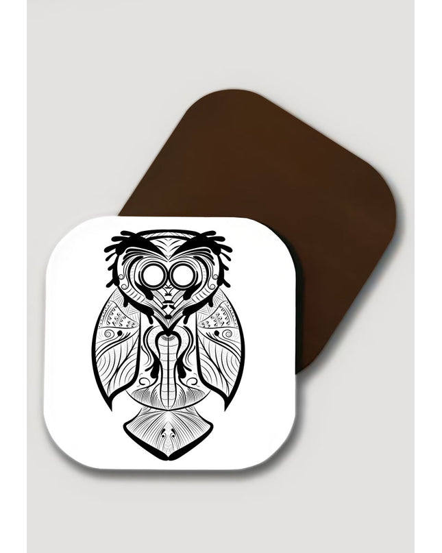 Ornate Owl bardak altlığı - basmatik.com