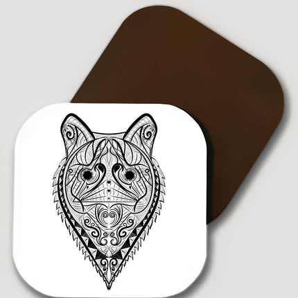 Ornate Wolf bardak altlığı - basmatik.com