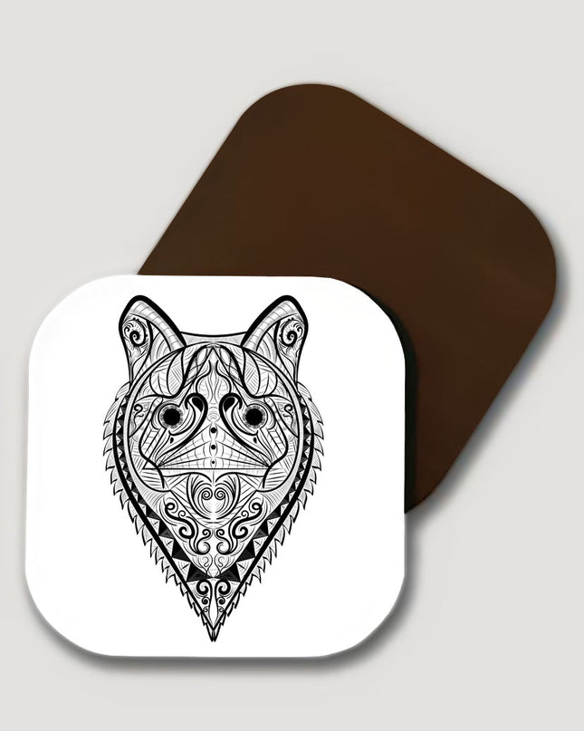 Ornate Wolf bardak altlığı - basmatik.com