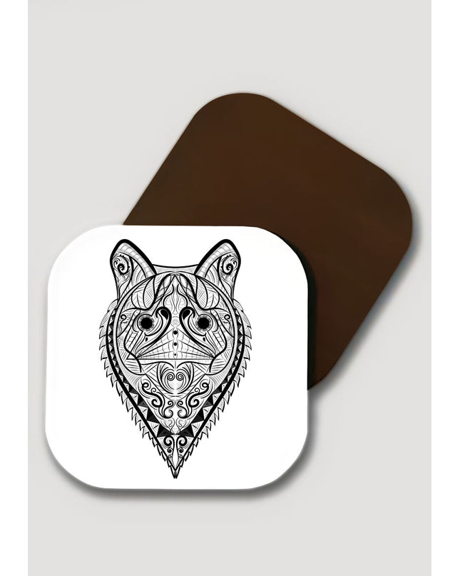 Ornate Wolf bardak altlığı - basmatik.com