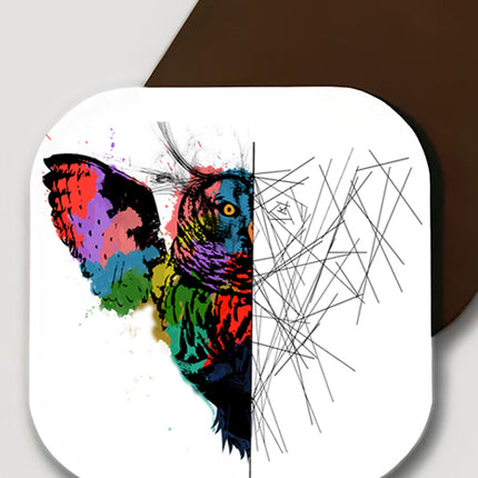 Baykuş bardak altlığı - basmatik.com