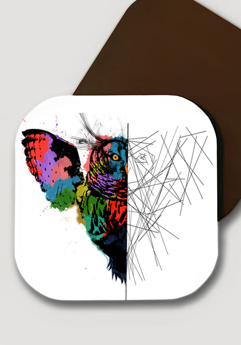 Baykuş bardak altlığı - basmatik.com