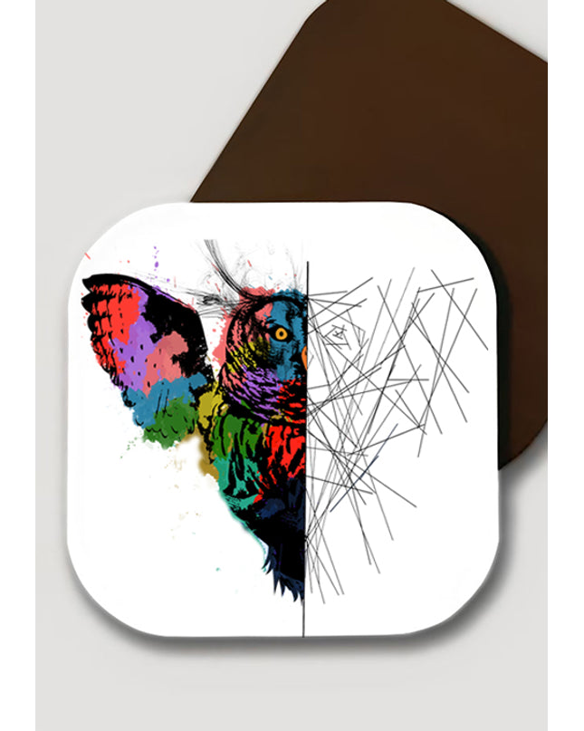 Baykuş bardak altlığı - basmatik.com