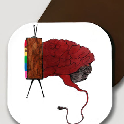 Beyin televizyon bardak altlığı - basmatik.com