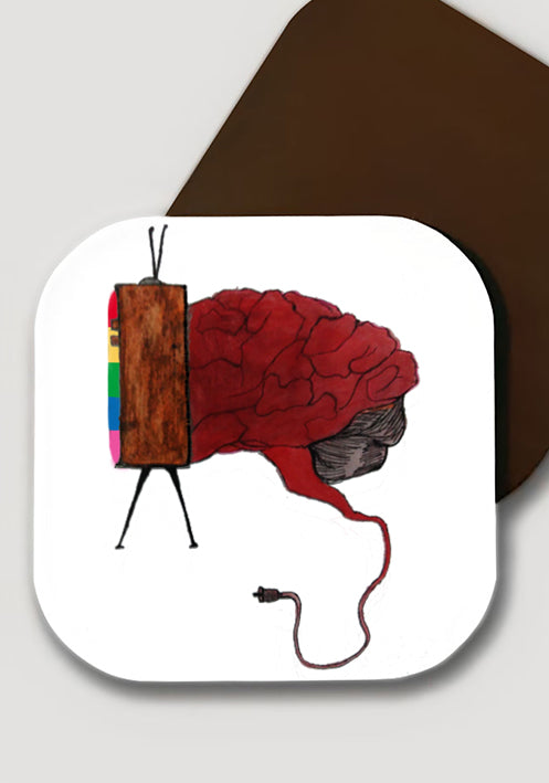 Beyin televizyon bardak altlığı - basmatik.com