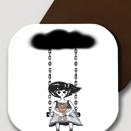 Yalnız kız bardak altlığı - basmatik.com