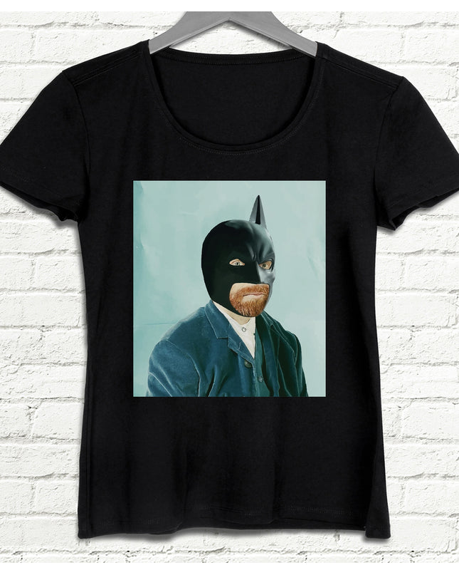 Bat Gogh Kadın Siyah tshirt - basmatik.com