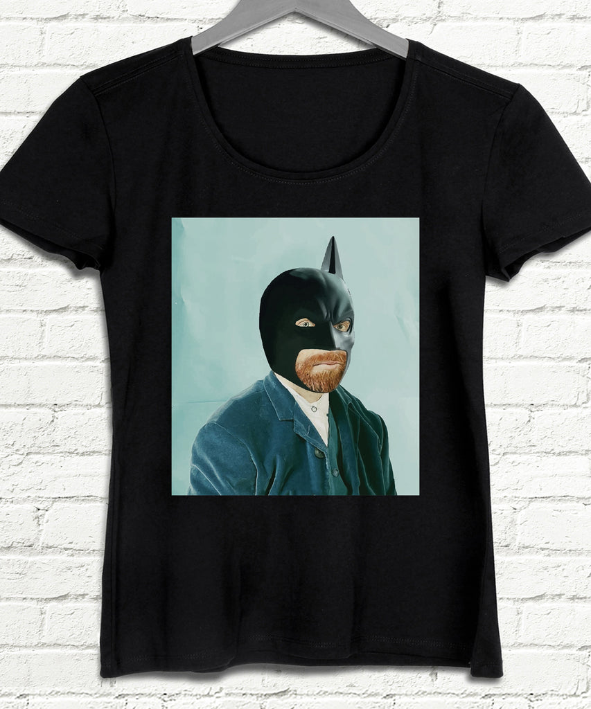 Bat Gogh Kadın Siyah tshirt - basmatik.com