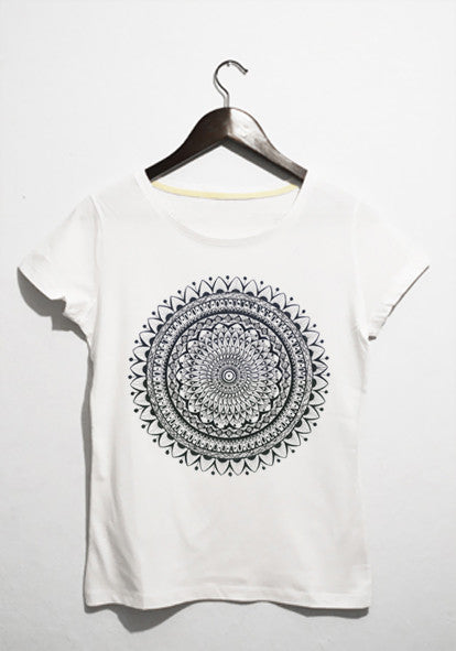 siyah mandala t-shirt - basmatik.com