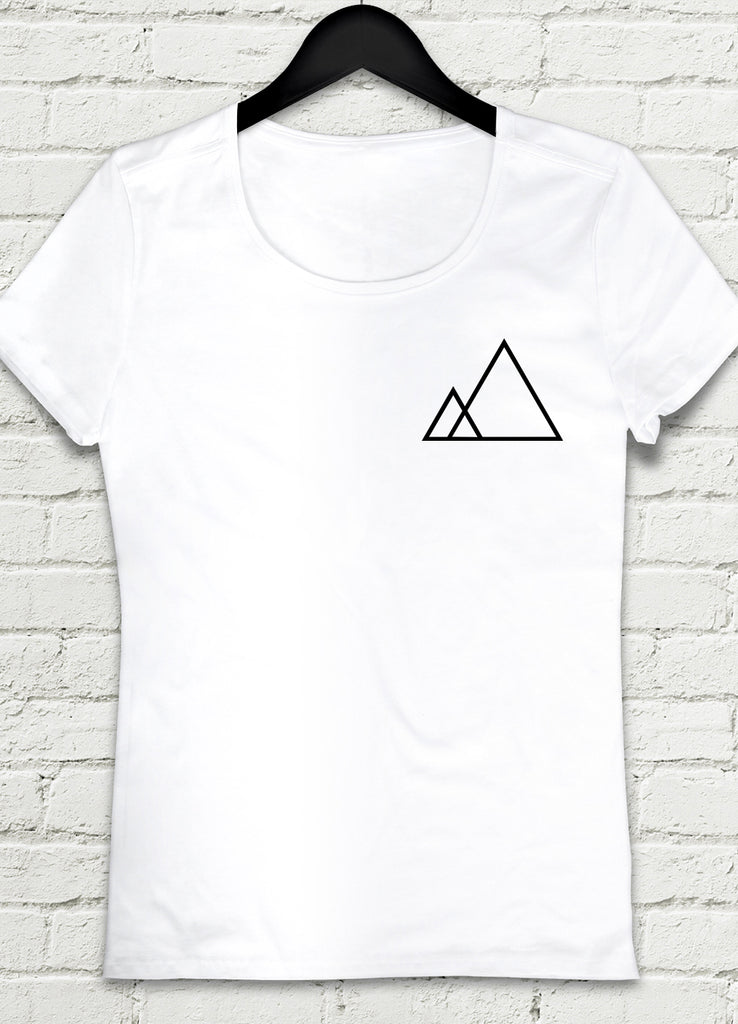 Threeangle Bayan Beyaz tshirt - basmatik.com