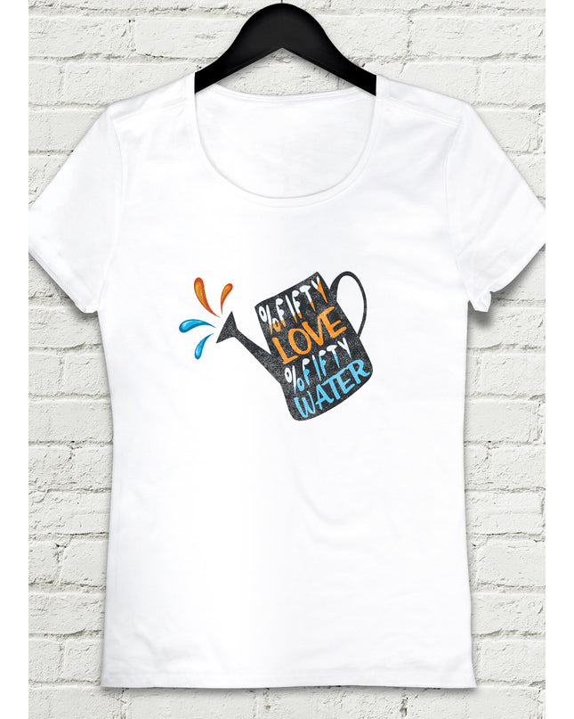 Fifty love Beyaz Kadın tshirt - basmatik.com