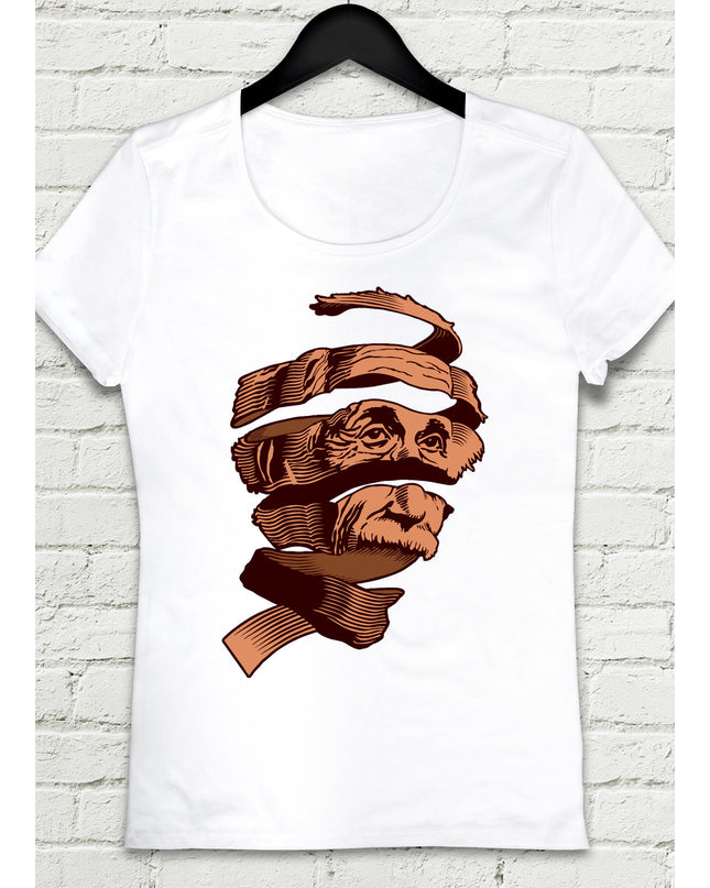 Spiralbert Beyaz Kadın tshirt - basmatik.com