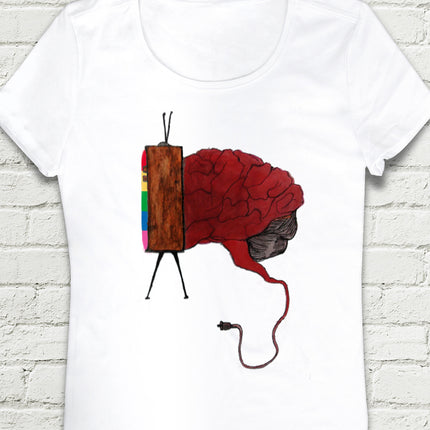 Beyin televizyon t-shirt - basmatik.com