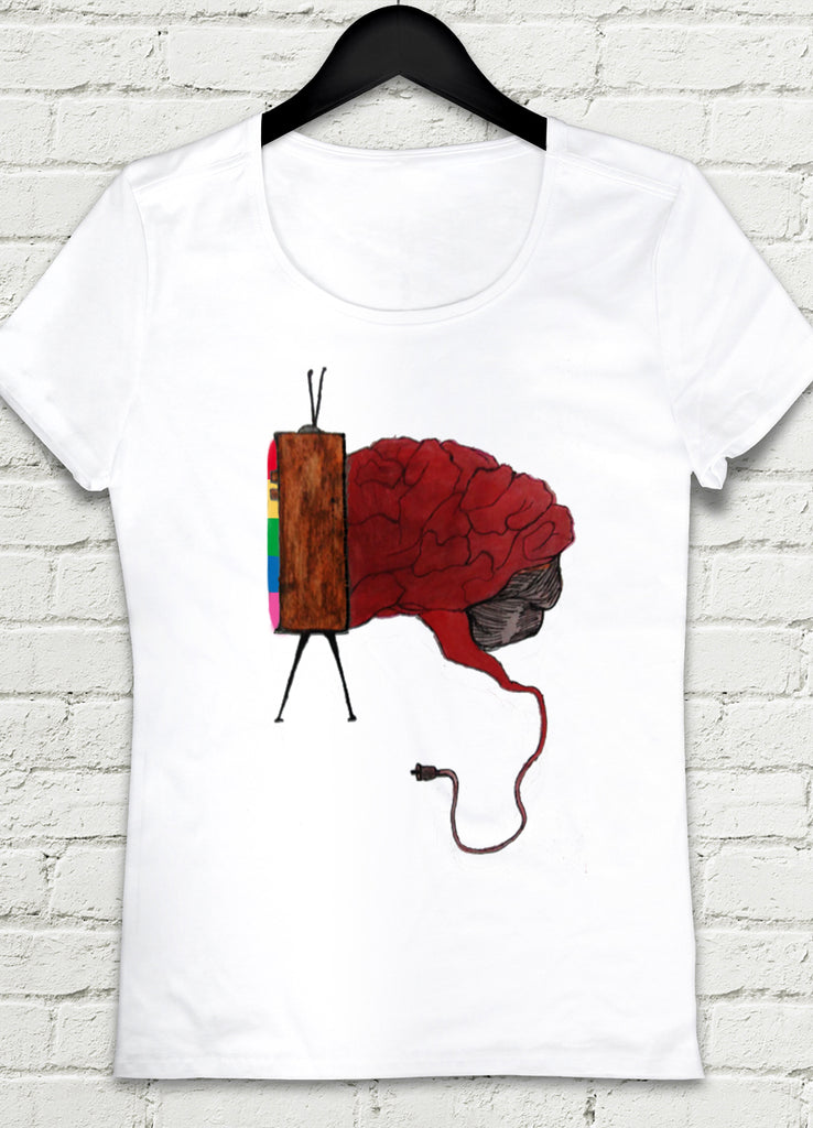 Beyin televizyon t-shirt - basmatik.com