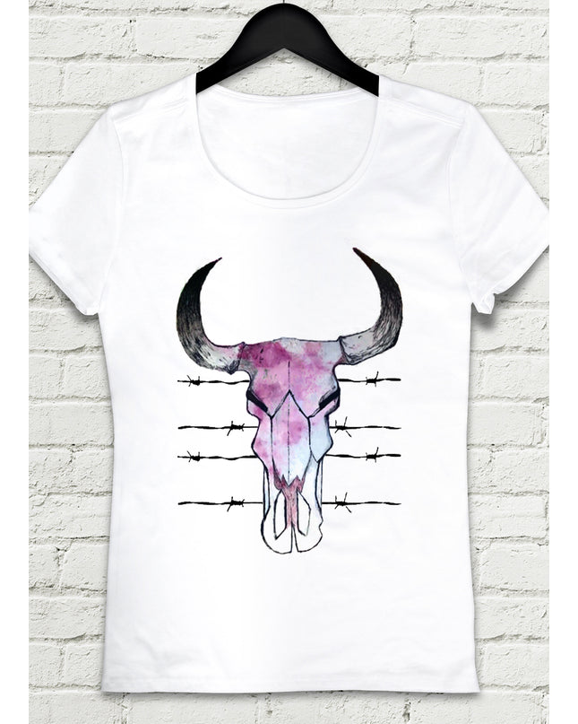 İnek kuru kafası t-shirt - basmatik.com