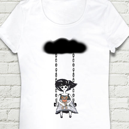 Yalnız kız t-shirt - basmatik.com