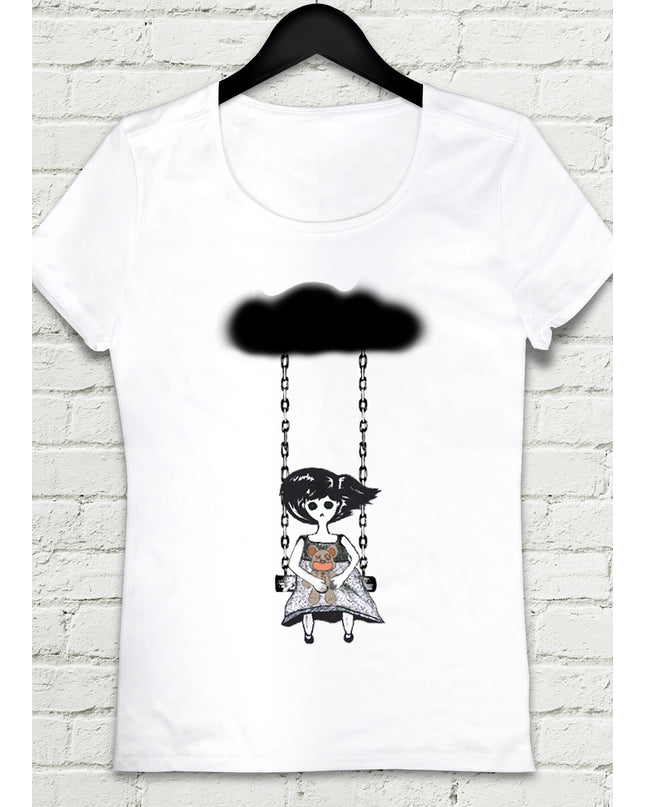 Yalnız kız t-shirt - basmatik.com
