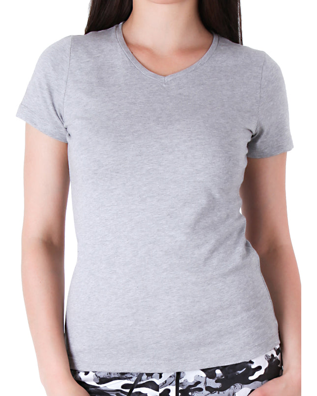 Bayan Basic gri t-shirt - basmatik.com