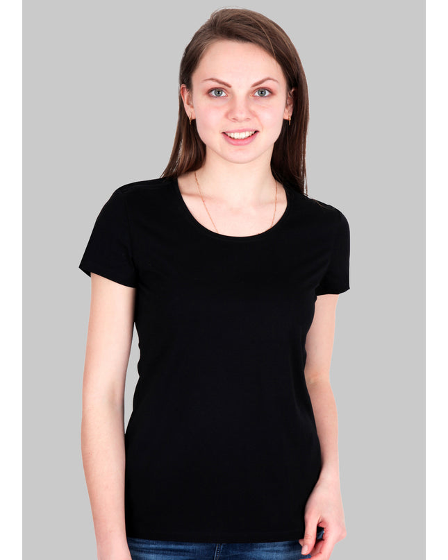 Bayan Basic siyah tshirt - basmatik.com