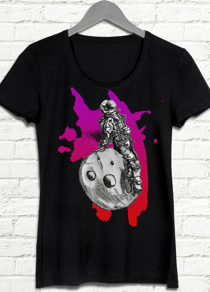 Astronot siyah t-shirt - basmatik.com